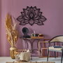 Wallity Lotus - APT524MS Escultura de Pared de Metal Negra